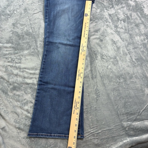 American Eagle Favorite Boyfriend Jeans Womens 12 Regular Mid Rise Wide Leg Blue - Picture 6 of 16